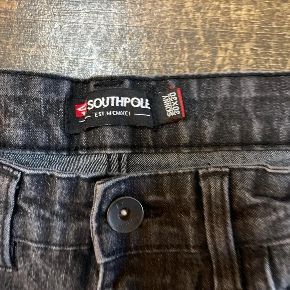 South Pole Skinny Black Jeans 30 x 30
